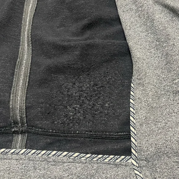 Lululemon Women’s Size 4 Hoodie Snap Close Yoga Jacket Oversized Hood Gray FLAWS - Picture 9 of 15